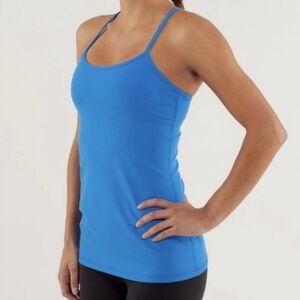 Blue Lululemon Power Y Tank